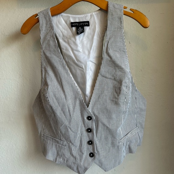 Larry Levine Stripped Vest Size XL - Picture 1 of 5